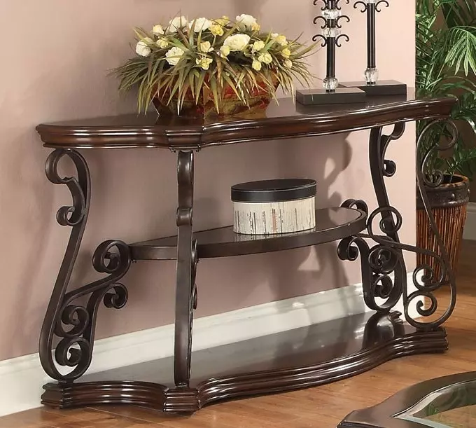 Laney Deep Merlot And Clear Occasional Table Set