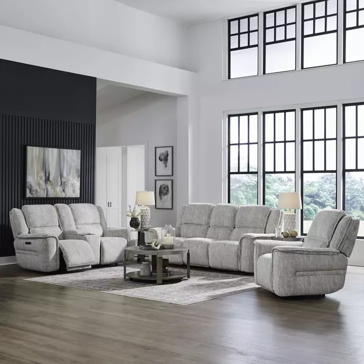 Clayfield Galactic Parchment Zero Gravity Triple Power Reclining Living Room Set