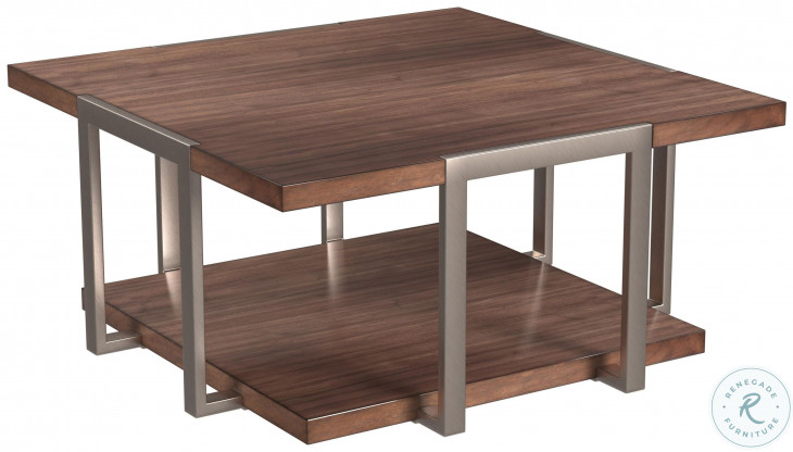 Brooke Walnut And Brushed Gold Cocktail Table