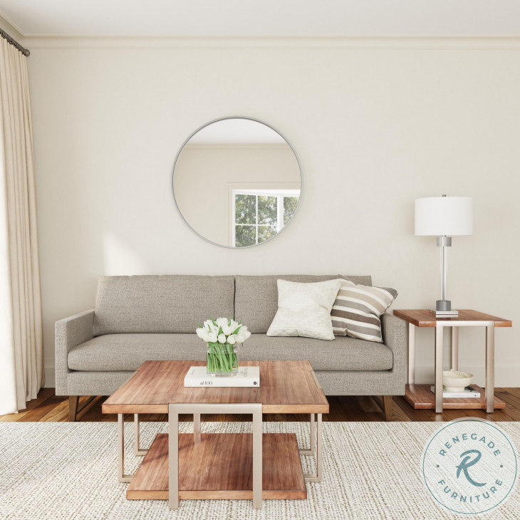 Brooke Walnut And Brushed Gold Cocktail Table