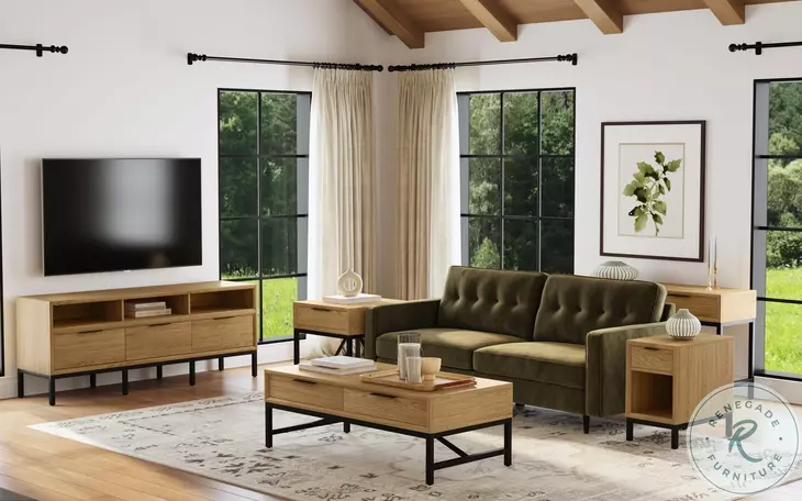 Newport Natural Oak 52" Sofa Table