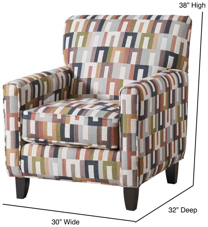 Amos Dusk Stitch Vintage Accent Chair