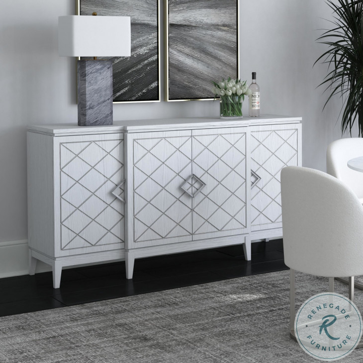 Farrow White 4 Door Server