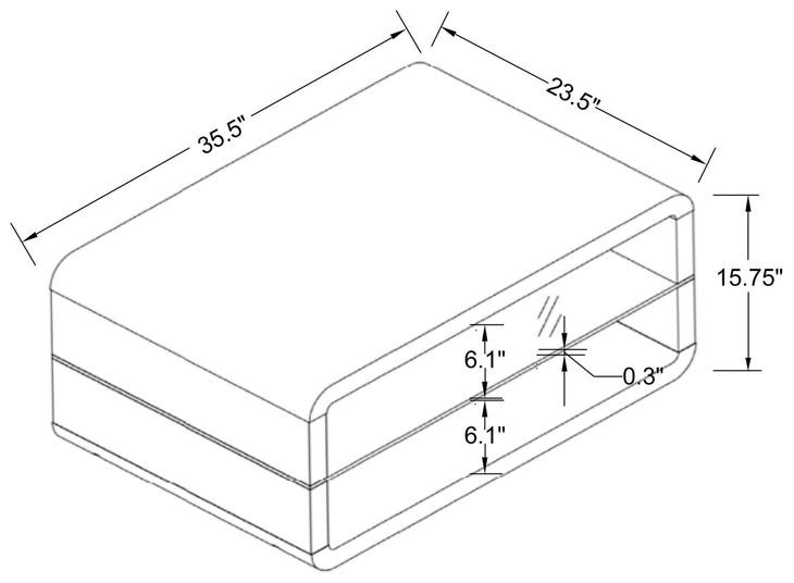 Elana Glossy White Coffee Table