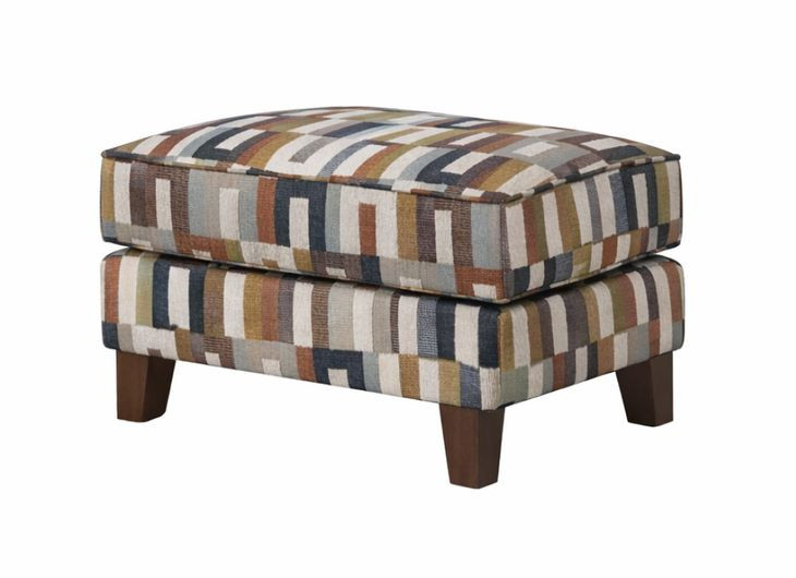 Amos Dusk Stitch Vintage Accent Ottoman