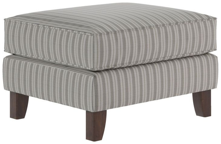 Durango Pewter Gray and Black Performance Fabric Rectangular Accent Ottoman