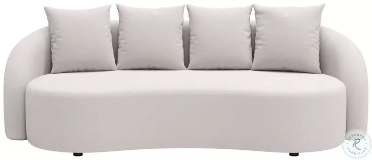 Sunny Isles Beige Performance Fabric 91" Outdoor Sofa