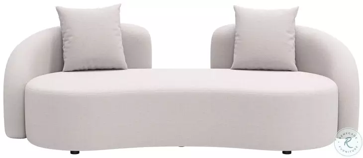 Sunny Isles Beige Performance Fabric 91" Outdoor Loveseat