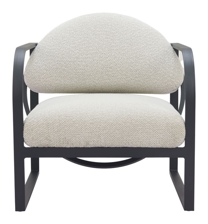 Flakt Ivory Upholstered Outdoor Accent Chair