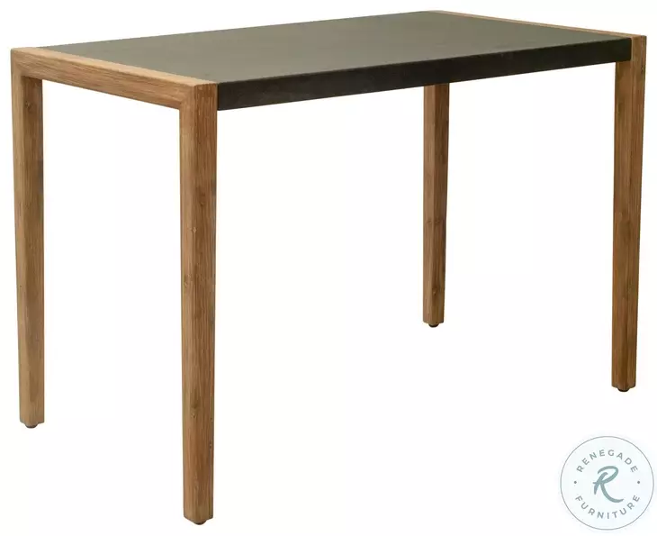 Kata Brown Gray And Natural Rectangular Outdoor Counter Height Dining Table