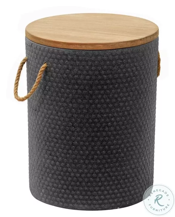 Beban Natural And Black Outdoor Side Table