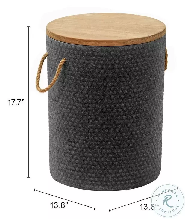 Beban Natural And Black Outdoor Side Table
