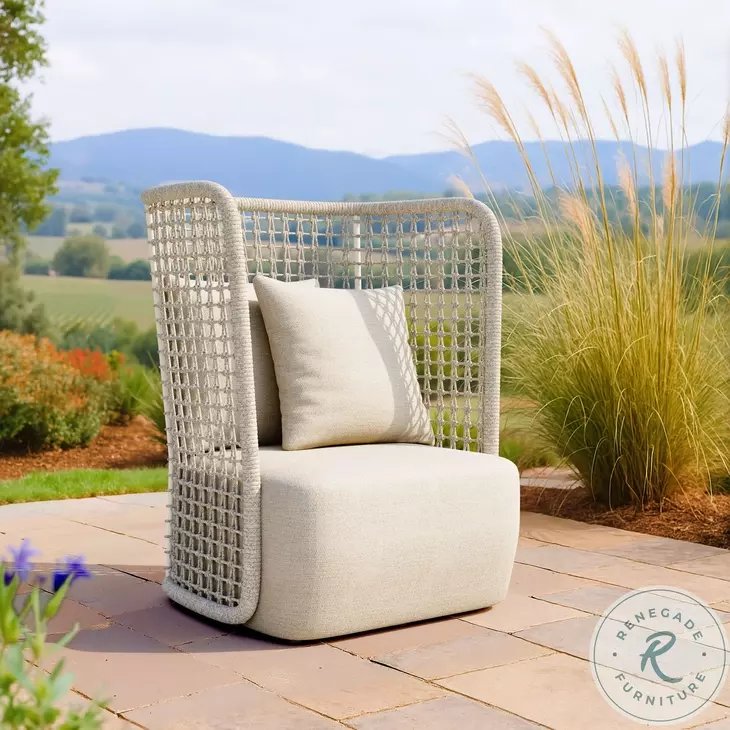 Hudu Beige Accent Chair