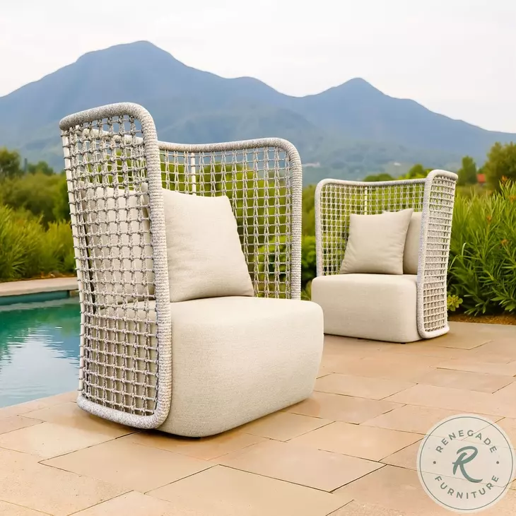 Hudu Beige Accent Chair