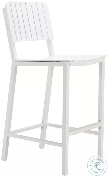Kayu White Stackable Bar Stool