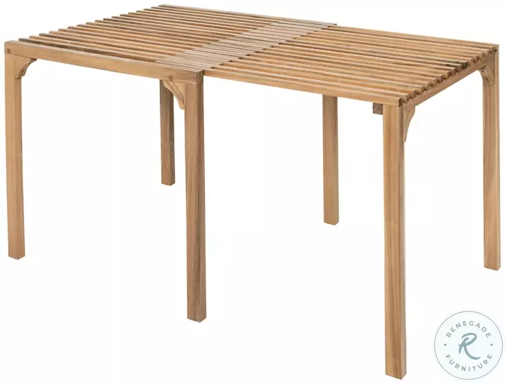 Riviera Natural Outdoor Extendable Rectangular Dining Table