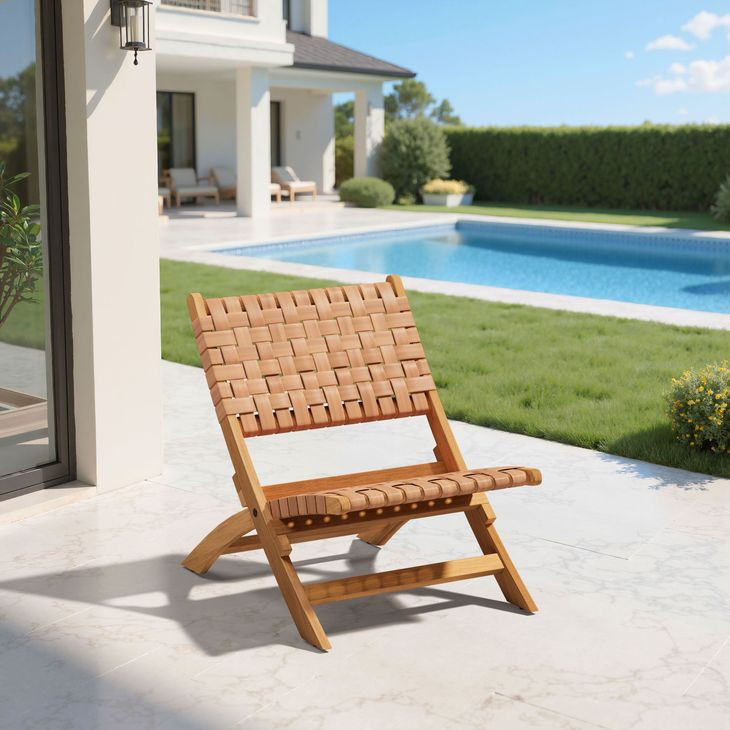 Sunflare Brown Upholstered Outdoor Lounge Chair