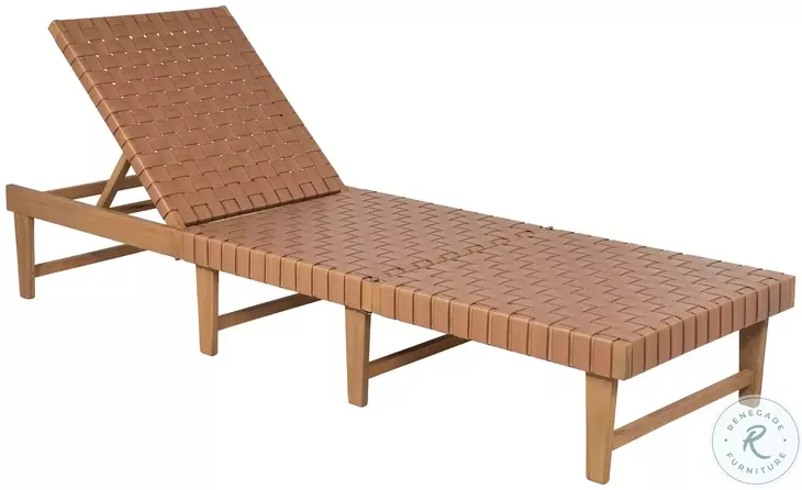 Breath Brown Adjustable Back Outdoor Chaise Lounge