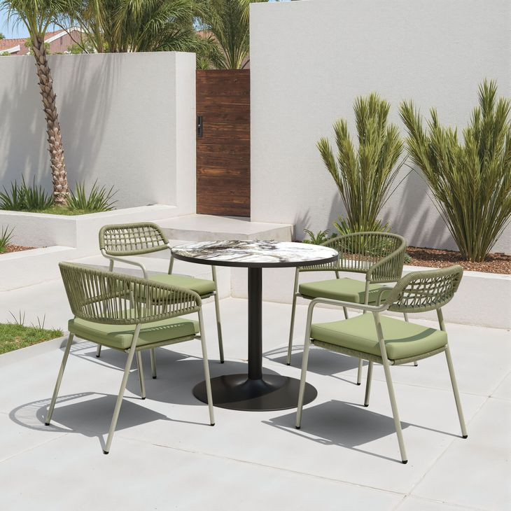 Rio Green Upholstered Outdoor Dining Chair Set of 2