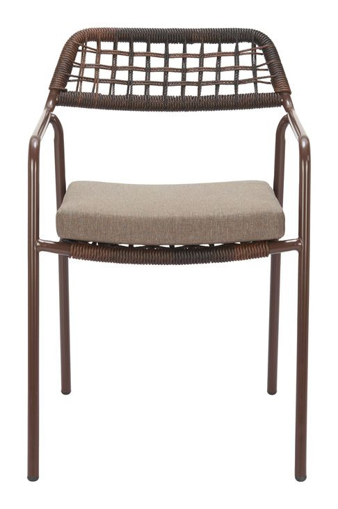 Rio Brown Upholstered Outdoor Dining Chair Set of 2