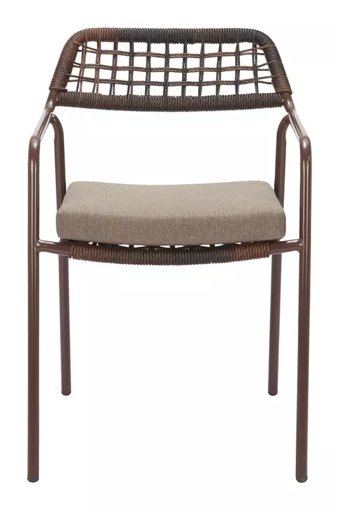 Rio Brown Upholstered Outdoor Dining Chair Set of 2