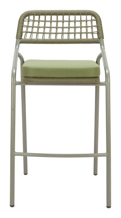 Rio Green Upholstered Outdoor Bar Stool Set of 2