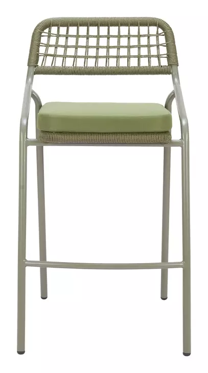 Rio Green Upholstered Outdoor Bar Stool Set of 2