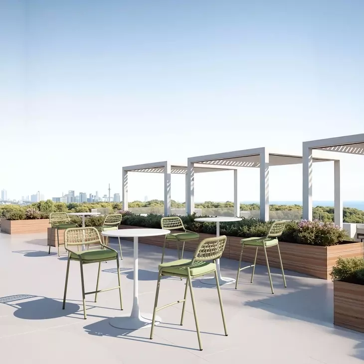 Rio Green Upholstered Outdoor Bar Stool Set of 2