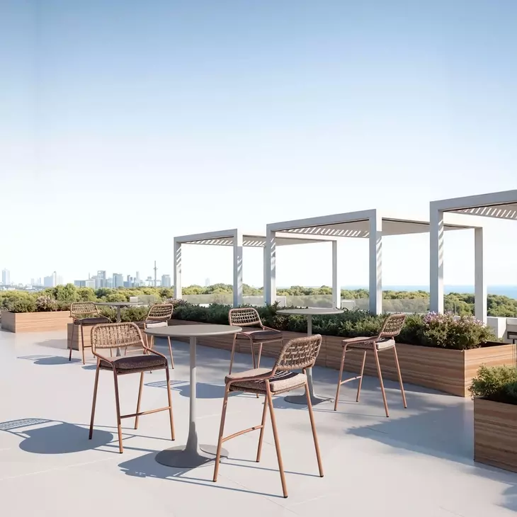 Rio Brown Upholstered Outdoor Bar Stool Set of 2
