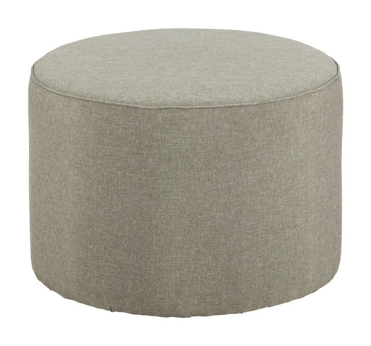 Moxy Green Upholstered Outdoor Round Ottoman