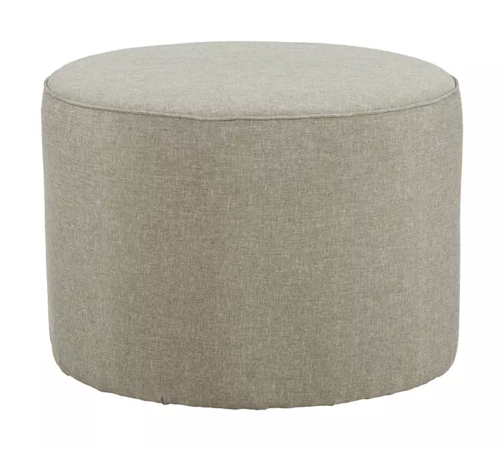 Moxy Green Upholstered Outdoor Round Ottoman