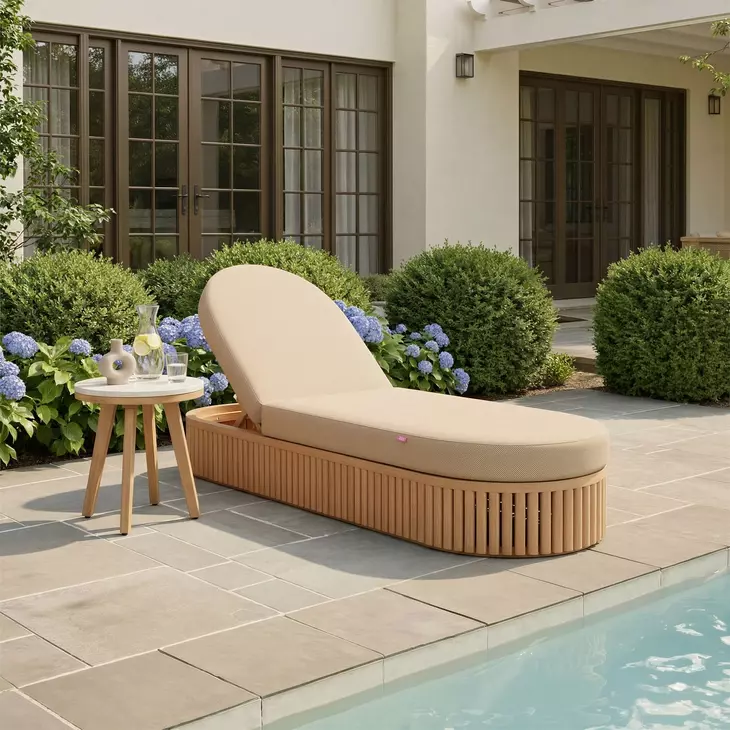 Sakina Brown Outdoor 81" Chaise Lounge