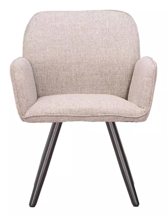 Sieve Beige Upholstered Outdoor Swivel Dining Chair Set of 2