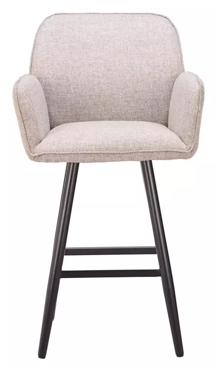 Sieve Beige Upholstered Outdoor Swivel Bar Stool