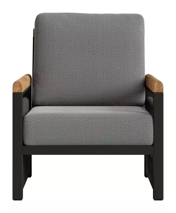 Naru Gray Upholstered Outdoor Accent Chair