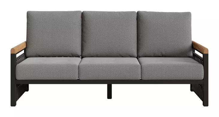 Naru Gray And Black Outdoor Living Room Set
