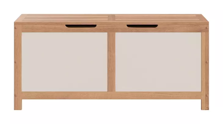 Valtan Natural and White Outdoor Lift Top Accent Chest