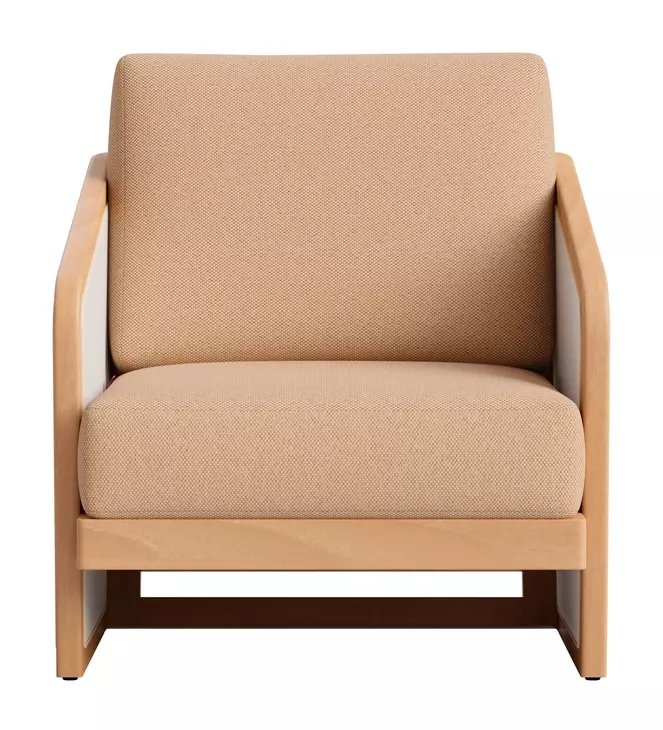 Sakina Brown Upholstered Outdoor Lounge Chair