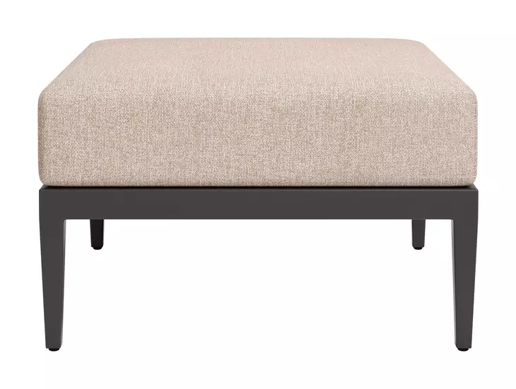 Foret Beige Upholstered Outdoor Square Ottoman