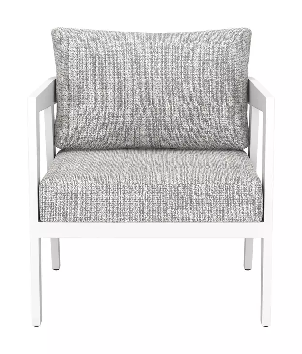 Roccia Gray Upholstered Outdoor Arm Chair