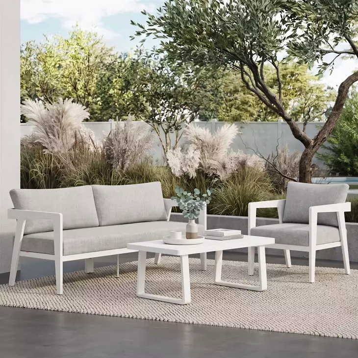 Roccia Gray Outdoor Living Room Set