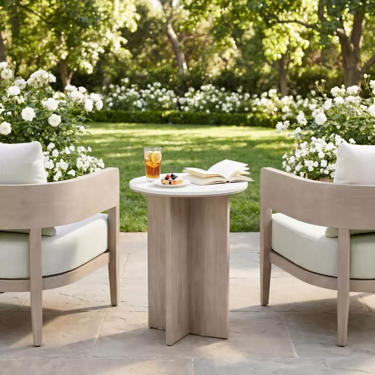 Foret Green Upholstered Outdoor Arm Chair