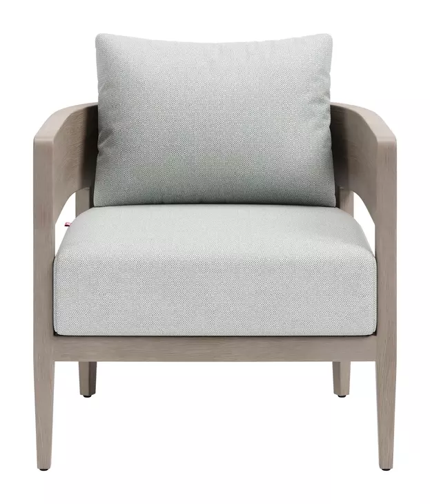 Foret Green Upholstered Outdoor Arm Chair