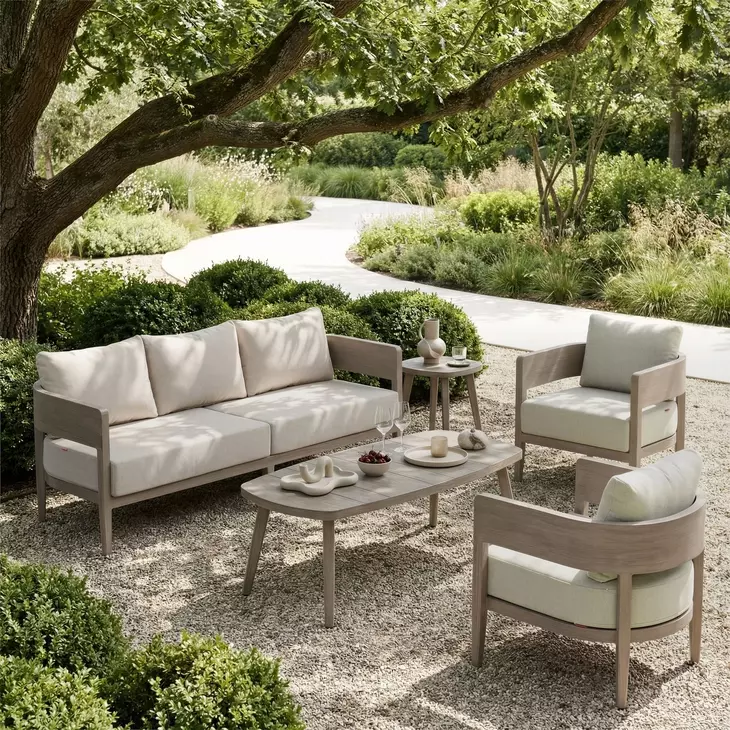 Foret Brown Outdoor Square Side Table
