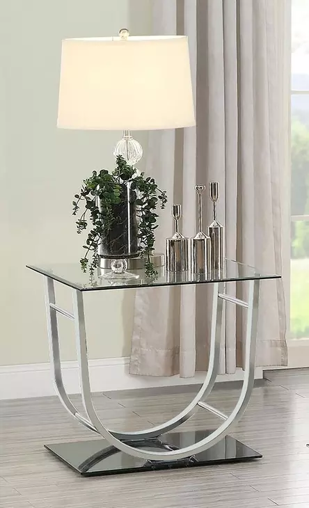 Danville Chrome U Shape End Table 