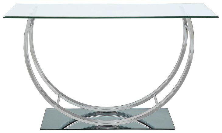 Danville Chrome U Shape Sofa Table