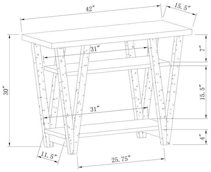 Stevens Black And Antique Grey Sofa Table