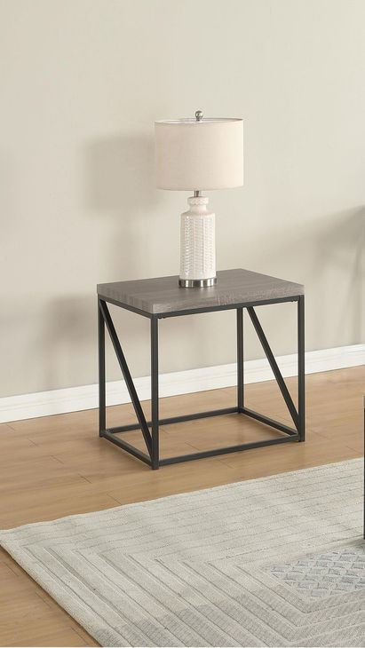 Birdie Sonoma Grey Square End Table 