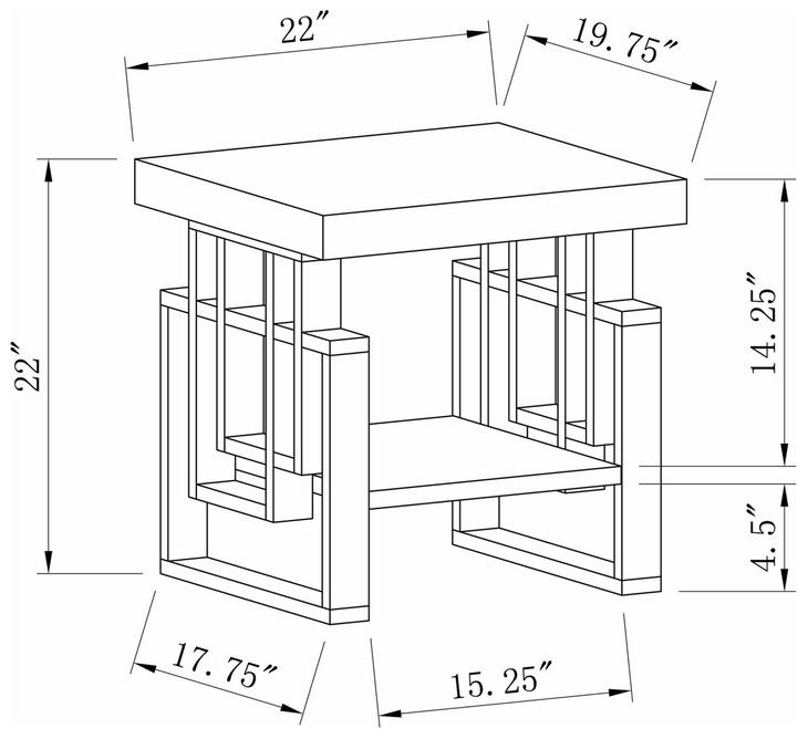Schmitt High Glossy White End Table