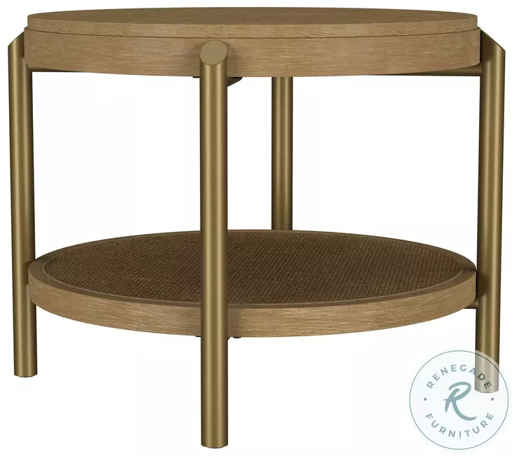 Arini Sand Wash Round End Table